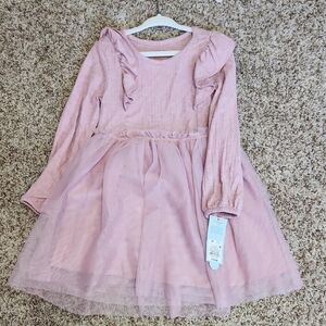 Pink Ruffled Kids Dress